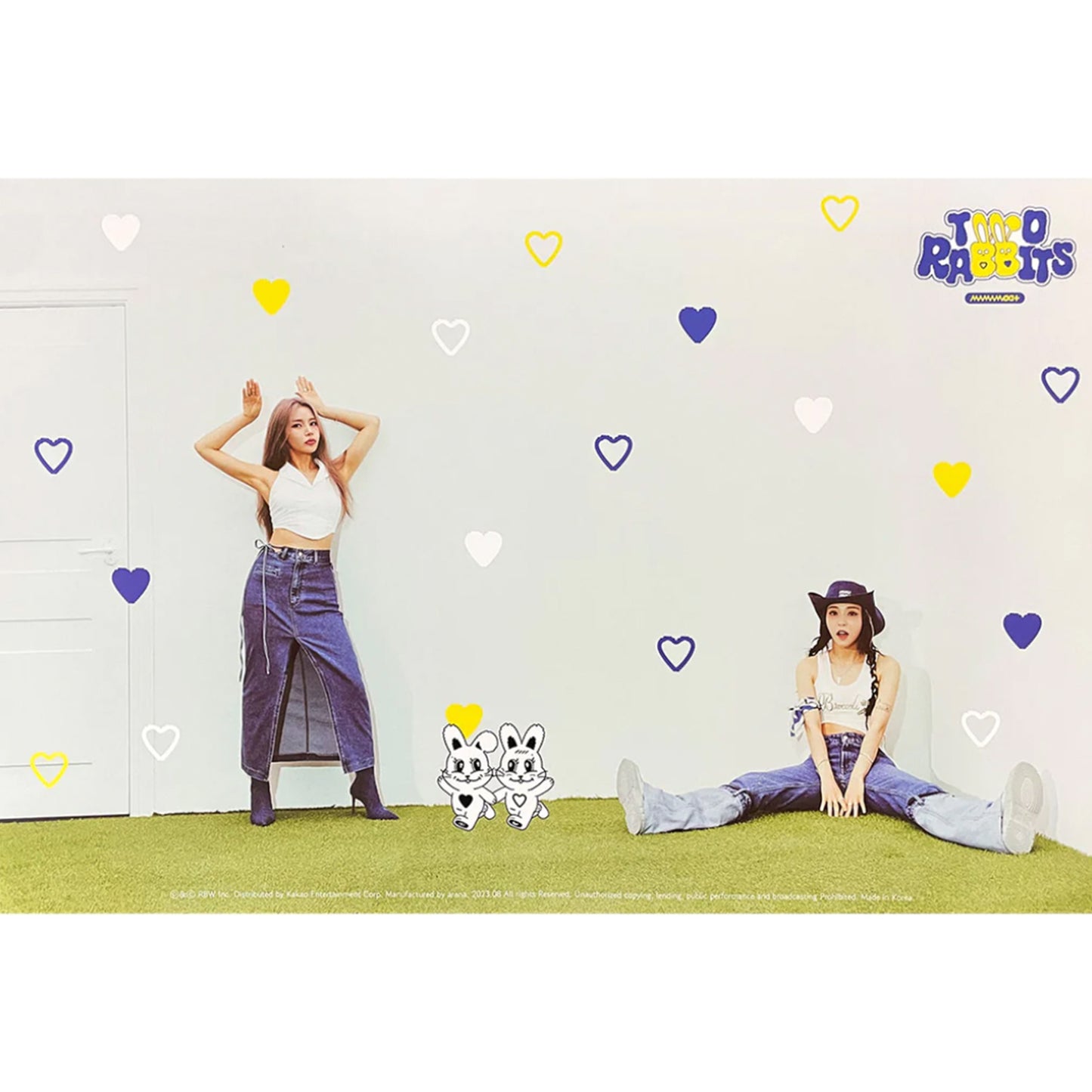 MAMAMOO+ 1ST MINI ALBUM 'TWO RABBITS' POSTER ONLY A VERSION COVER