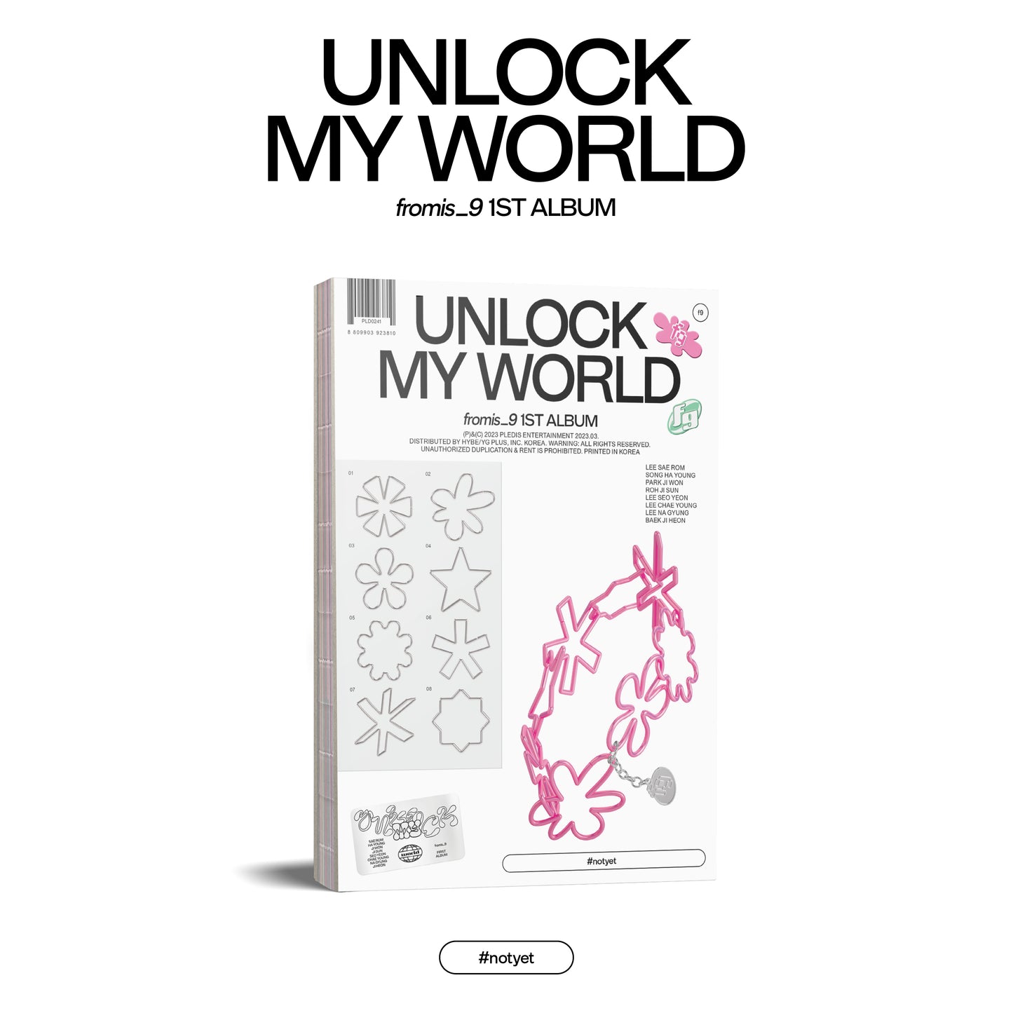 FROMIS_9 1ST ALBUM 'UNLOCK MY WORLD' NOTYET VERSION COVER