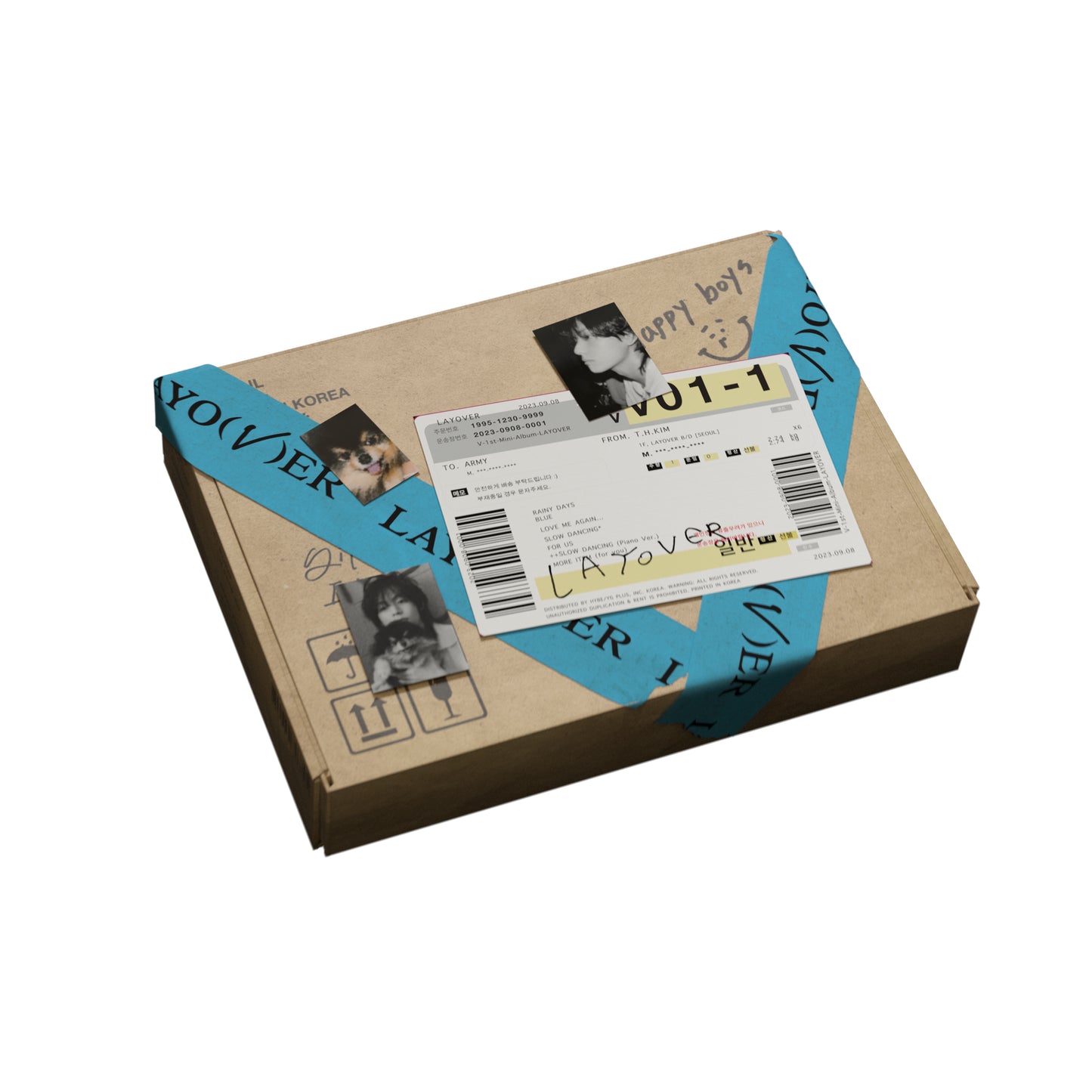 V ALBUM 'LAYOVER' BLUE VERSION COVER