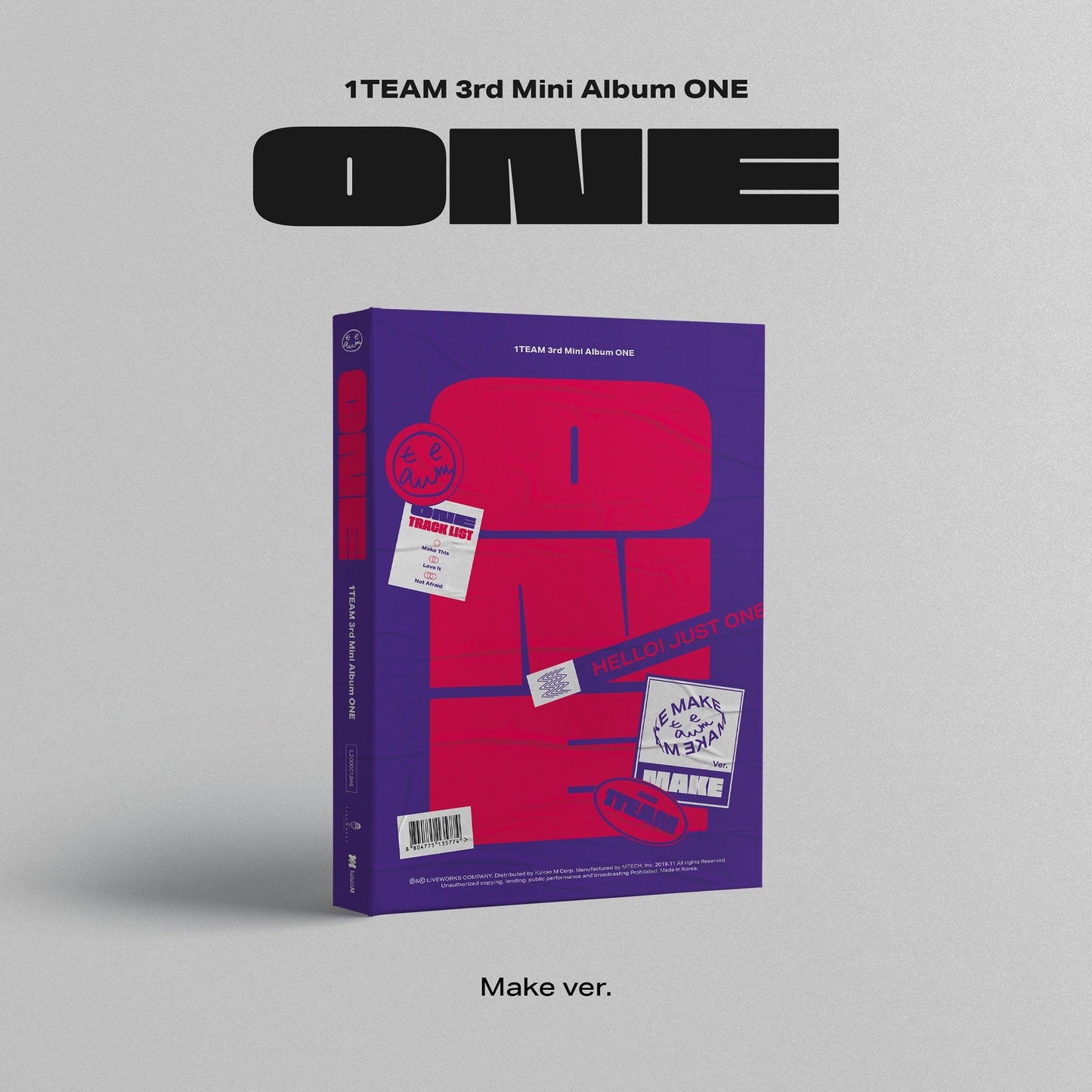 1TEAM 3RD MINI ALBUM 'ONE' + POSTER - KPOP REPUBLIC