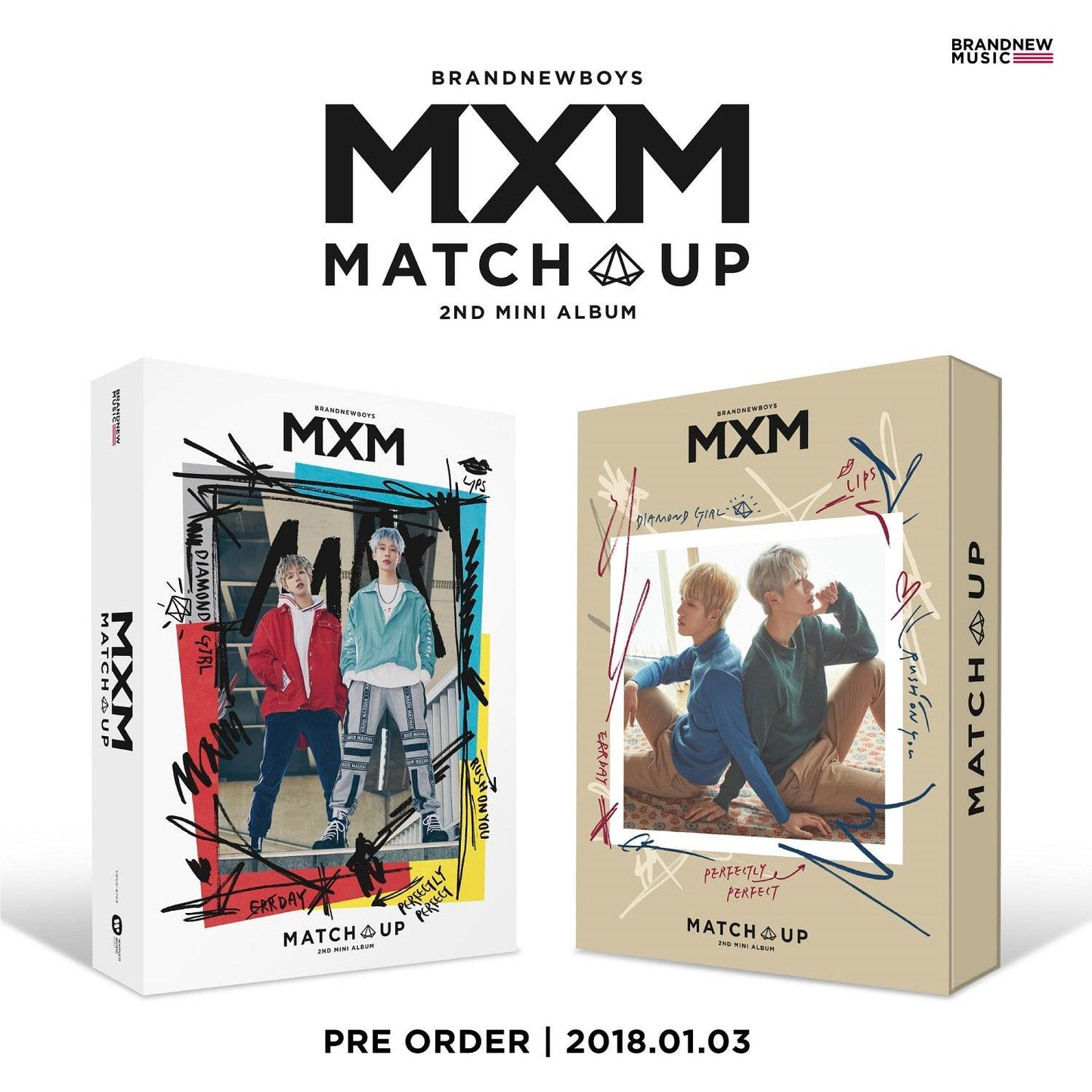 MXM (BRANDNEW BOYS) 2ND MINI ALBUM 'MATCH UP' - KPOP REPUBLIC