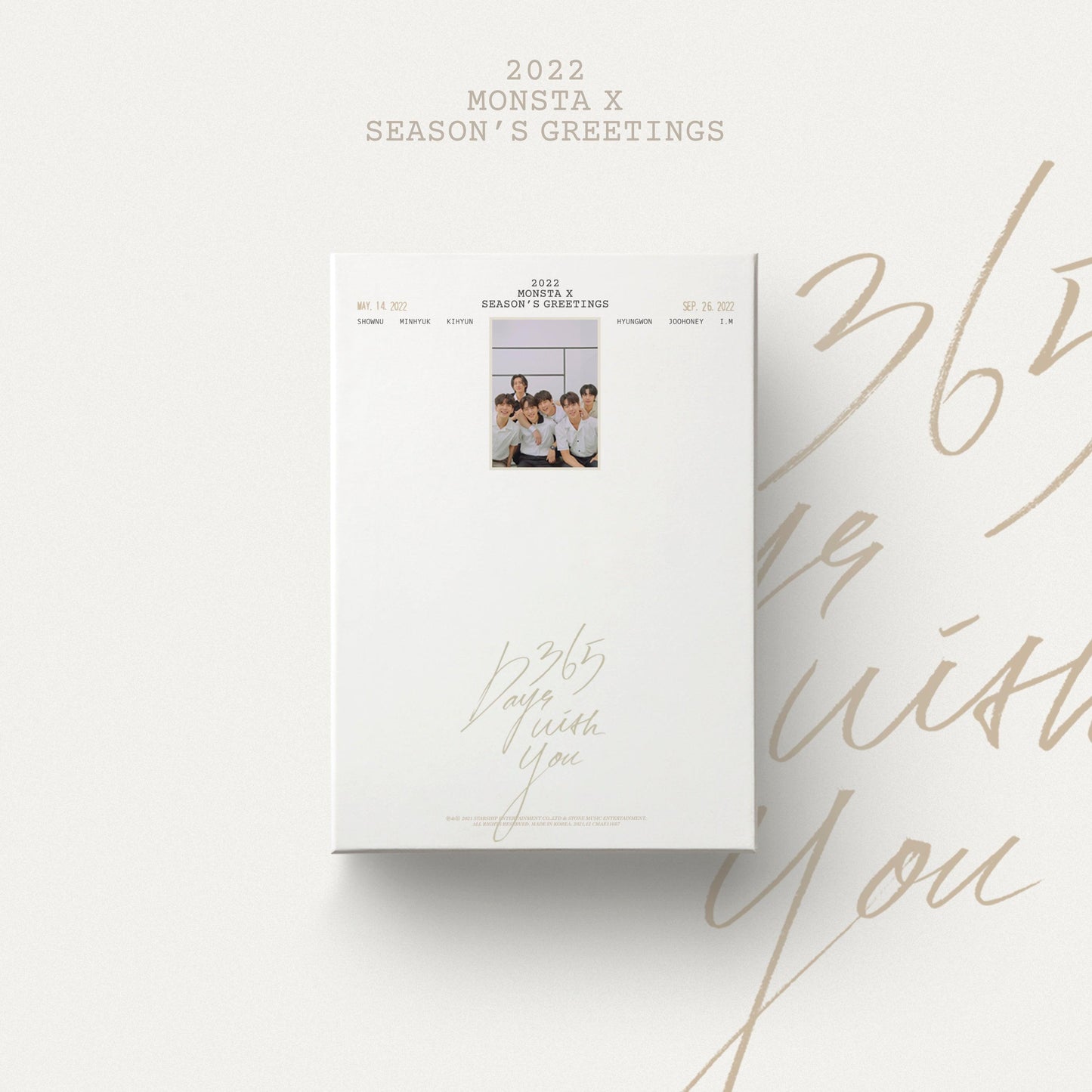 MONSTA X '2022 SEASON'S GREETINGS' desk calendar package cover