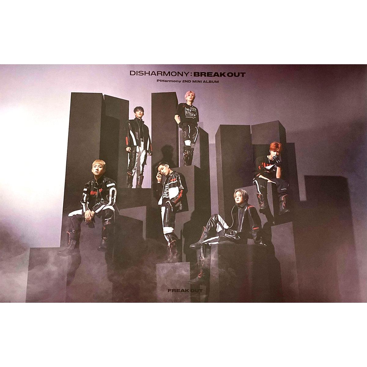 P1HARMONY 2ND MINI ALBUM 'DISHARMONY : BREAK OUT' POSTER ONLY