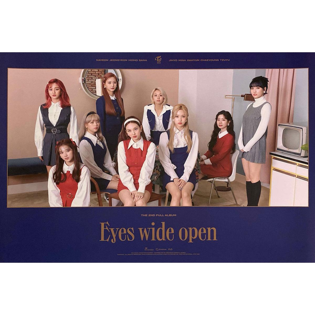 TWICE 2ND ALBUM 'EYES WIDE OPEN' POSTER ONLY