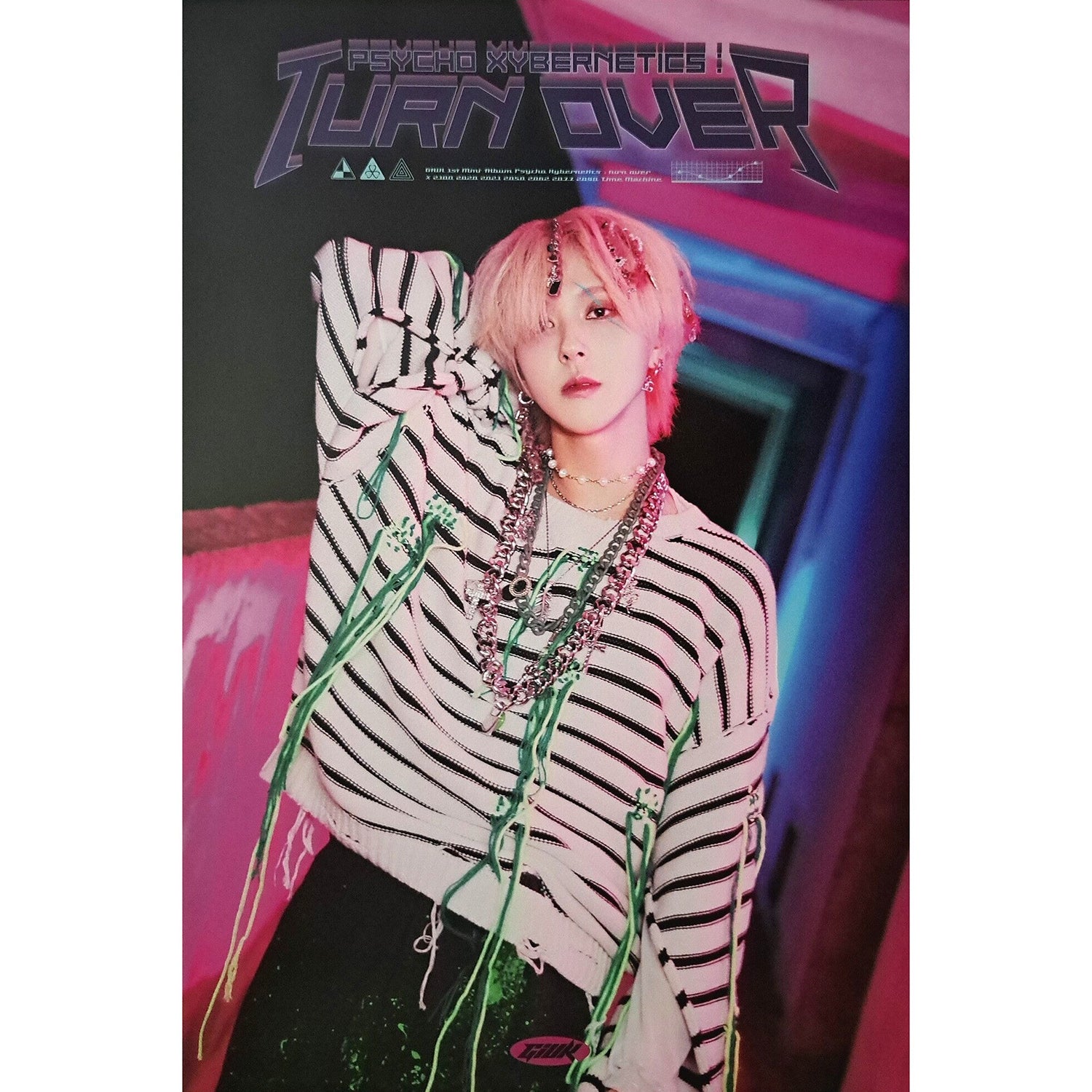 GIUK (ONEWE) 1ST MINI ALBUM 'PSYCHO XYBERNETICS : TURN OVER' POSTER ONLY VERSION 1 COVER