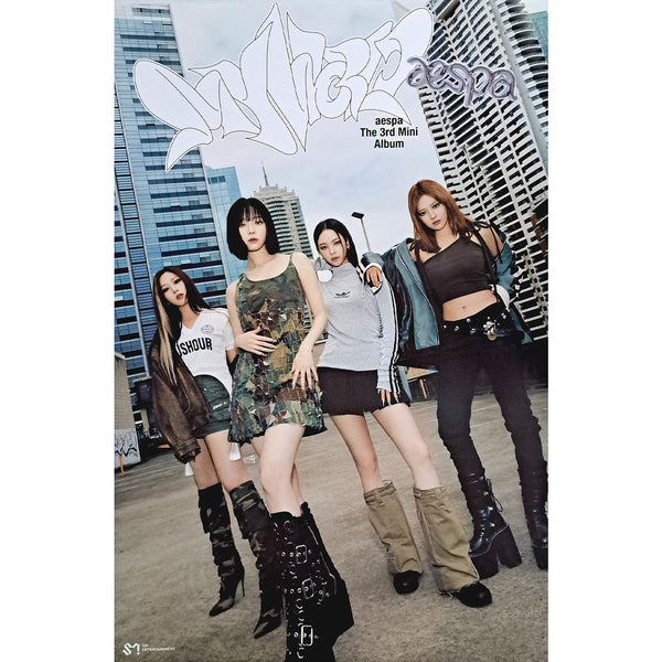 AESPA 3RD MINI ALBUM 'MY WORLD' (TABLOID) POSTER ONLY 2 VERSION COVER