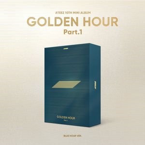 ATEEZ 1OTH MINI ALBUM 'GOLDEN HOUR : PART.1' BLUE HOUR VERSION COVER