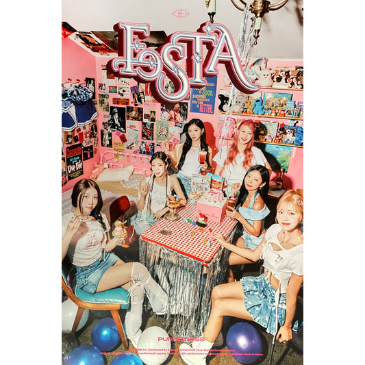 PURPLE KISS 1ST SINGLE ALBUM 'FESTA' POSTER ONLY A VERSION COVER
