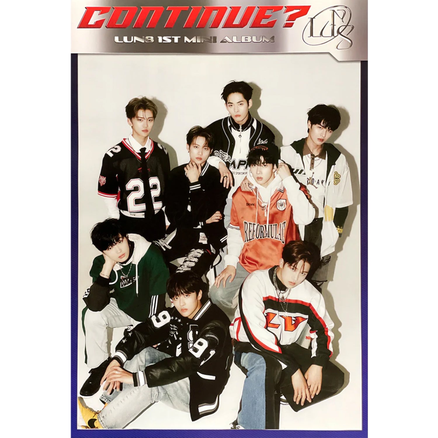 LUN8 1ST MINI ALBUM 'CONTINUE?' POSTER ONLY A VERSION COVER