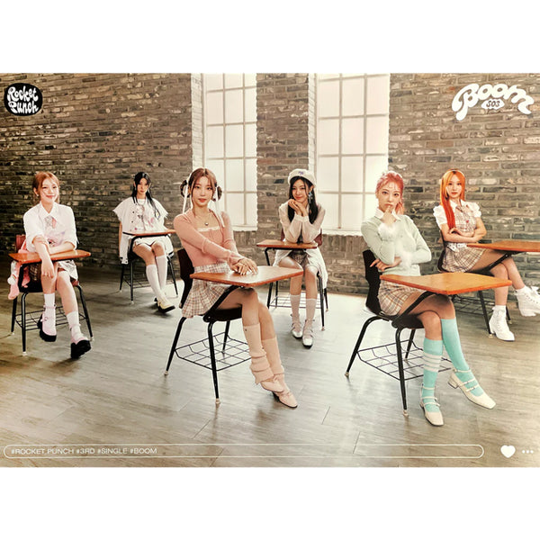 ROCKET PUNCH 3RD SINGLE ALBUM 'BOOM' POSTER ONLY HEART VERSION COVER