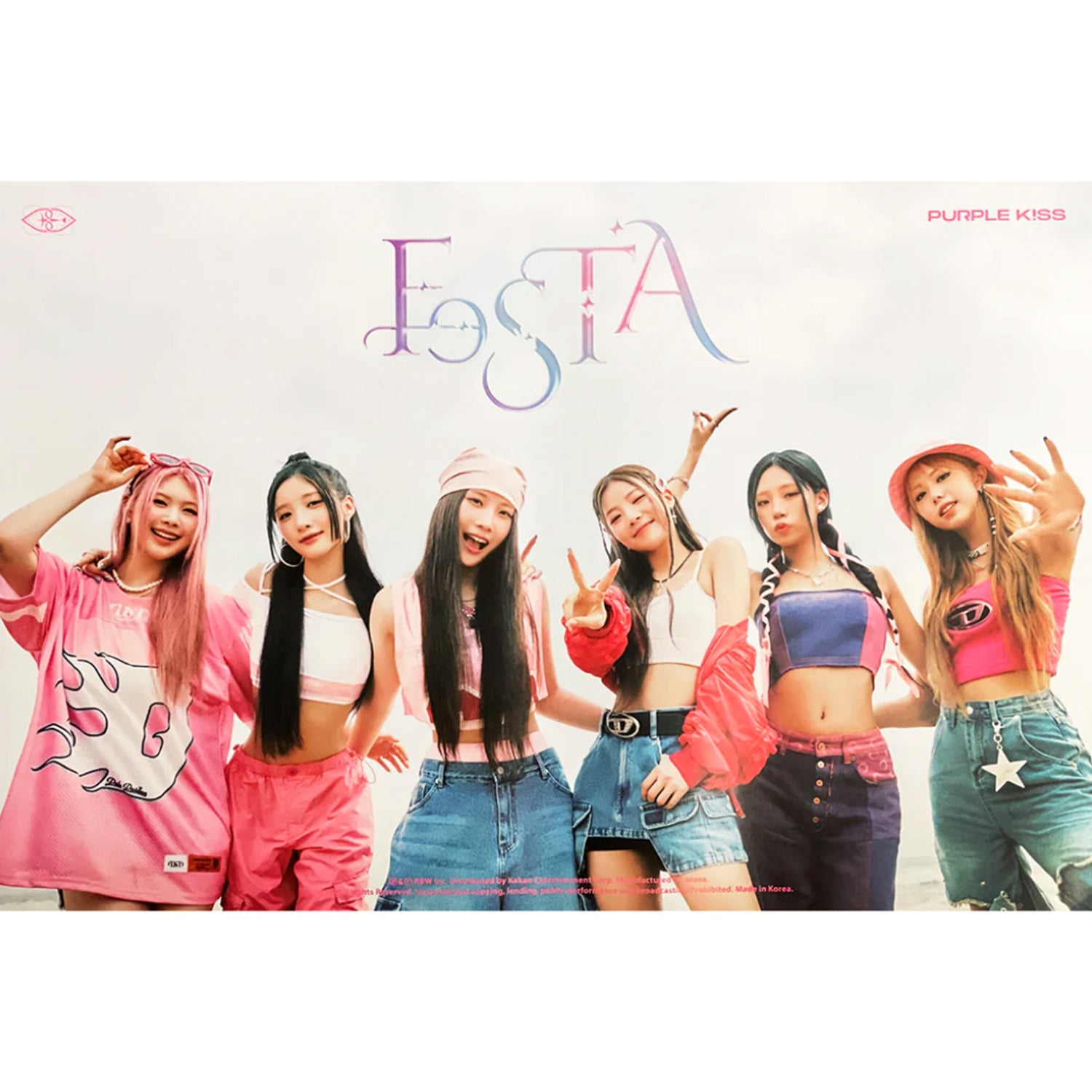 PURPLE KISS 1ST SINGLE ALBUM 'FESTA' POSTER ONLY B VERSION COVER