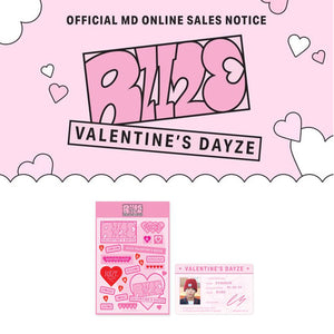 RIIZE OFFICIAL MD REMOVABLE STICKER 'VALENTINE'S DAYZE' COVER