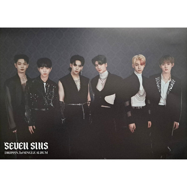 DRIPPIN 3RD SINGLE ALBUM 'SEVEN SINS' POSTER ONLY DARK VERSION COVER