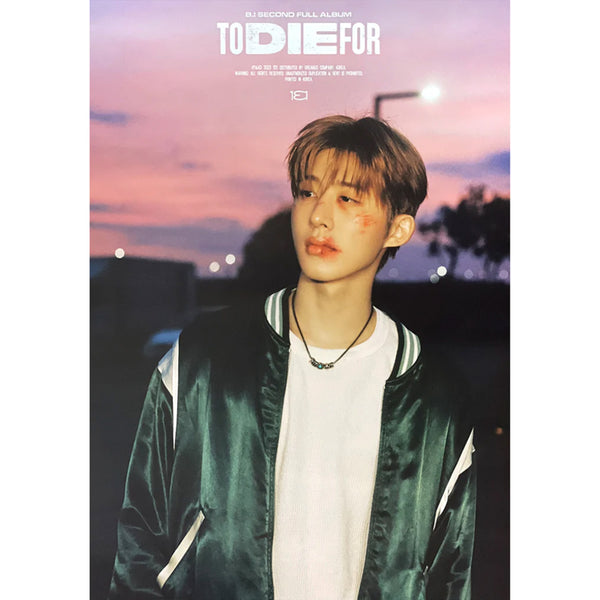 B.I 2ND FULL ALBUM 'TO DIE FOR' POSTER ONLY DIE FOR LOVE VERSION COVER