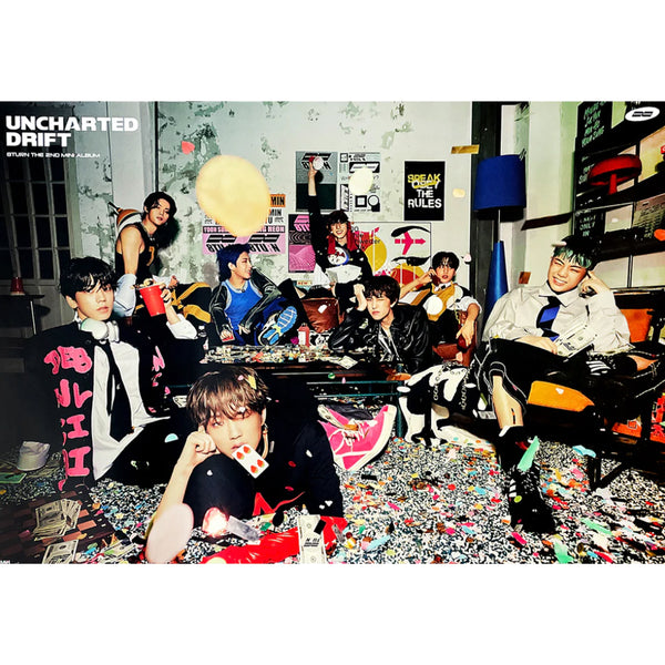 8TURN 2ND MINI ALBUM 'UNCHARTED DRIFT' POSTER ONLY DRIFT VERSION COVER