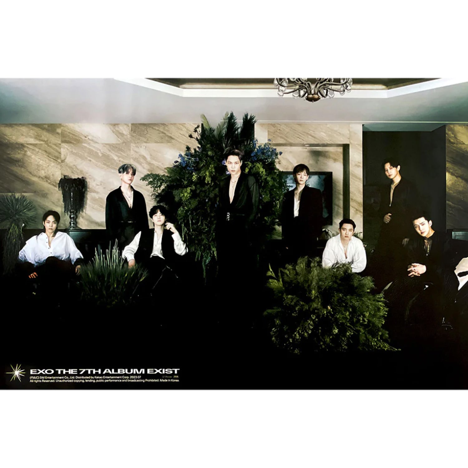 EXO 7TH ALBUM 'EXIST' POSTER ONLY E VERSION COVER