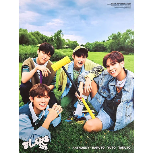 TOZ 1ST MINI ALBUM 'FLARE' POSTER ONLY GREEN VERSION COVER