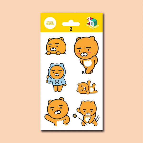 KAKAO FRIENDS 3D STICKERS IRON ON DECALS PATCHES STICKERS 02
