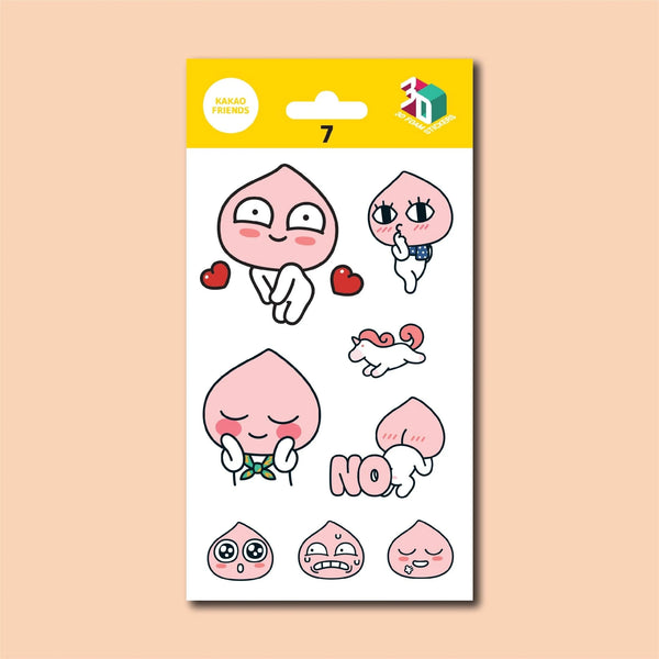 KAKAO FRIENDS 3D STICKERS IRON ON DECALS PATCHES STICKERS 07