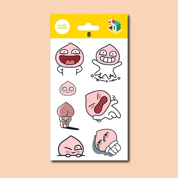KAKAO FRIENDS 3D STICKERS IRON ON DECALS PATCHES STICKERS 08