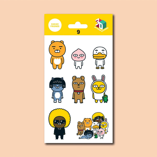 KAKAO FRIENDS 3D STICKERS IRON ON DECALS PATCHES STICKERS 09