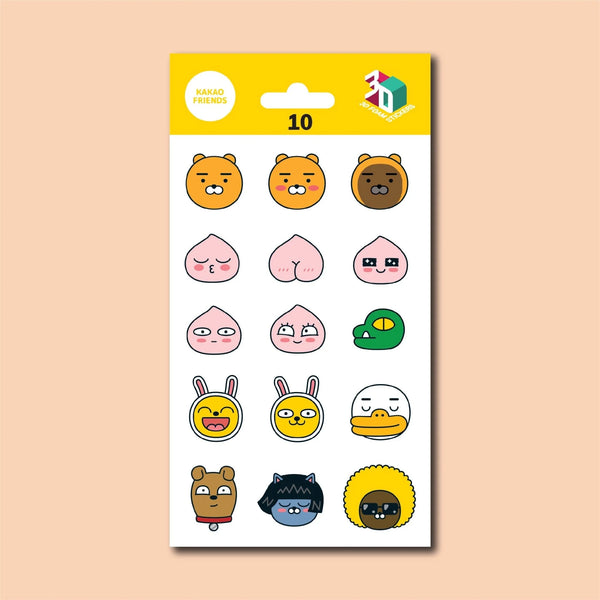 KAKAO FRIENDS 3D STICKERS IRON ON DECALS PATCHES STICKERS 10