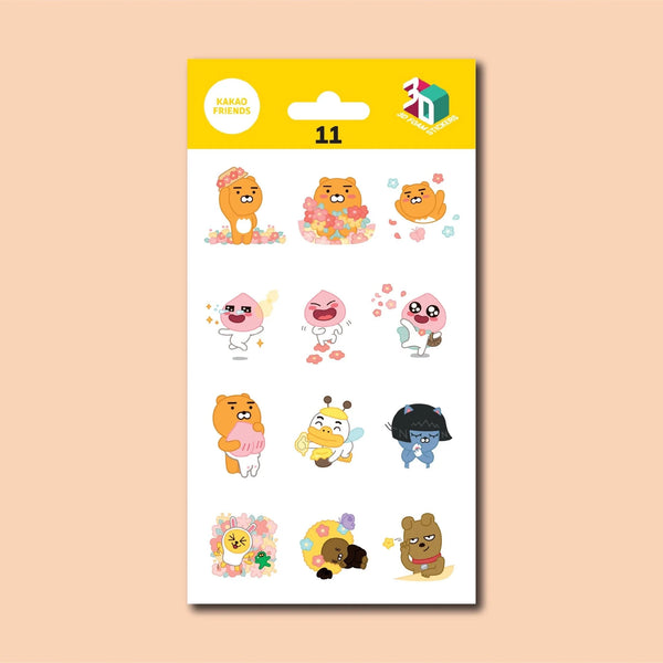 KAKAO FRIENDS 3D STICKERS IRON ON DECALS PATCHES STICKERS 11
