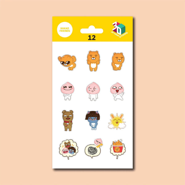 KAKAO FRIENDS 3D STICKERS IRON ON DECALS PATCHES STICKERS 12