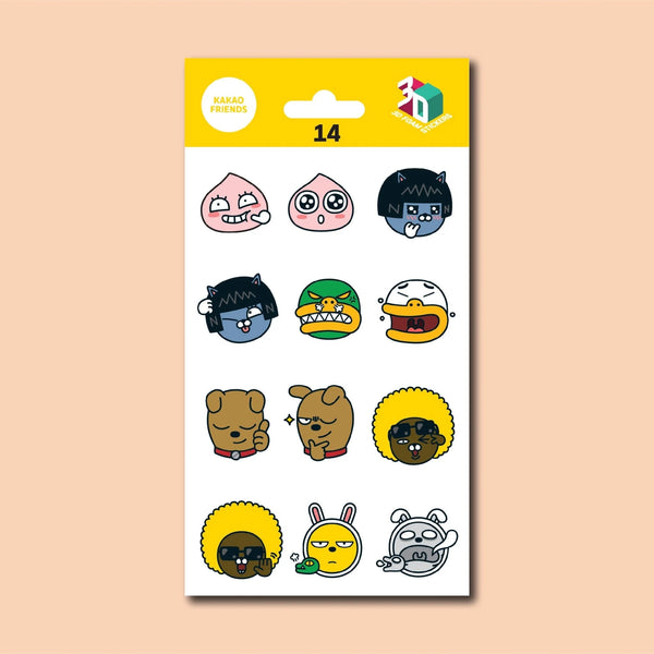 KAKAO FRIENDS 3D STICKERS IRON ON DECALS PATCHES STICKERS 14