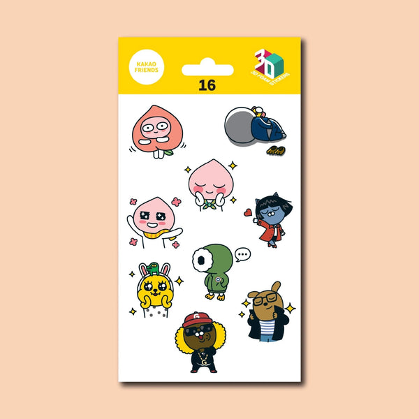 KAKAO FRIENDS 3D STICKERS IRON ON DECALS PATCHES STICKERS 16