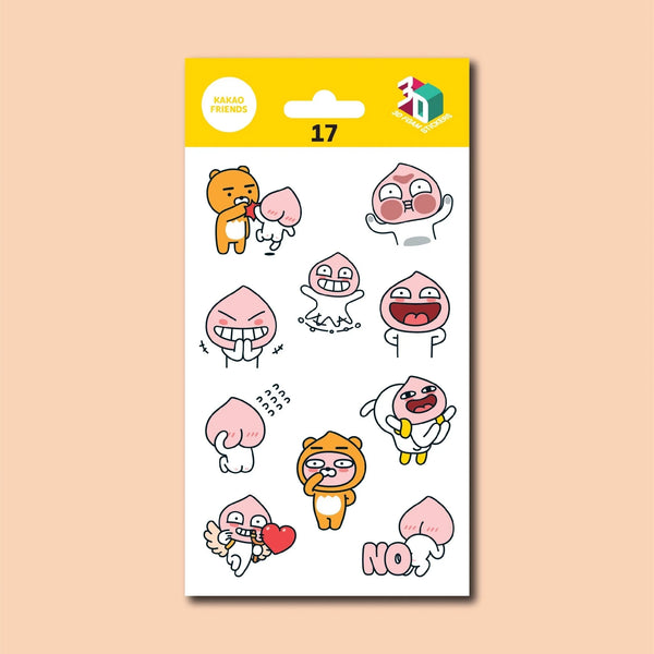 KAKAO FRIENDS 3D STICKERS IRON ON DECALS PATCHES STICKERS 17