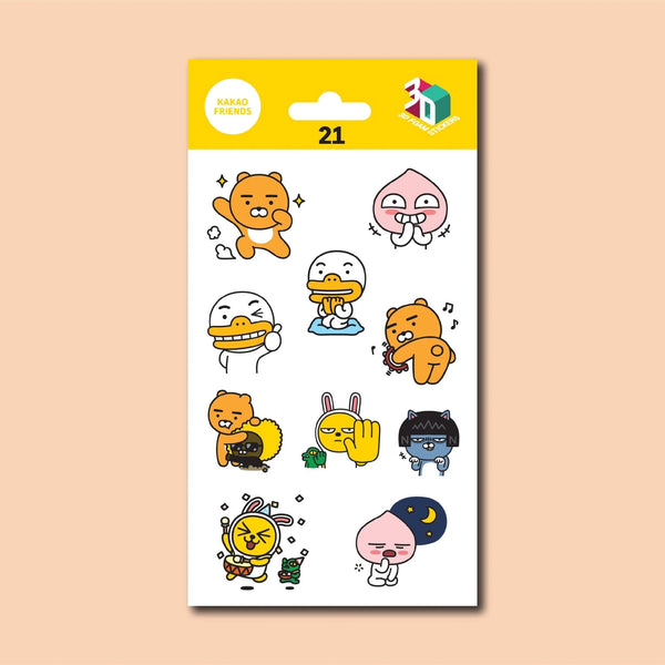KAKAO FRIENDS 3D STICKERS IRON ON DECALS PATCHES STICKERS 21