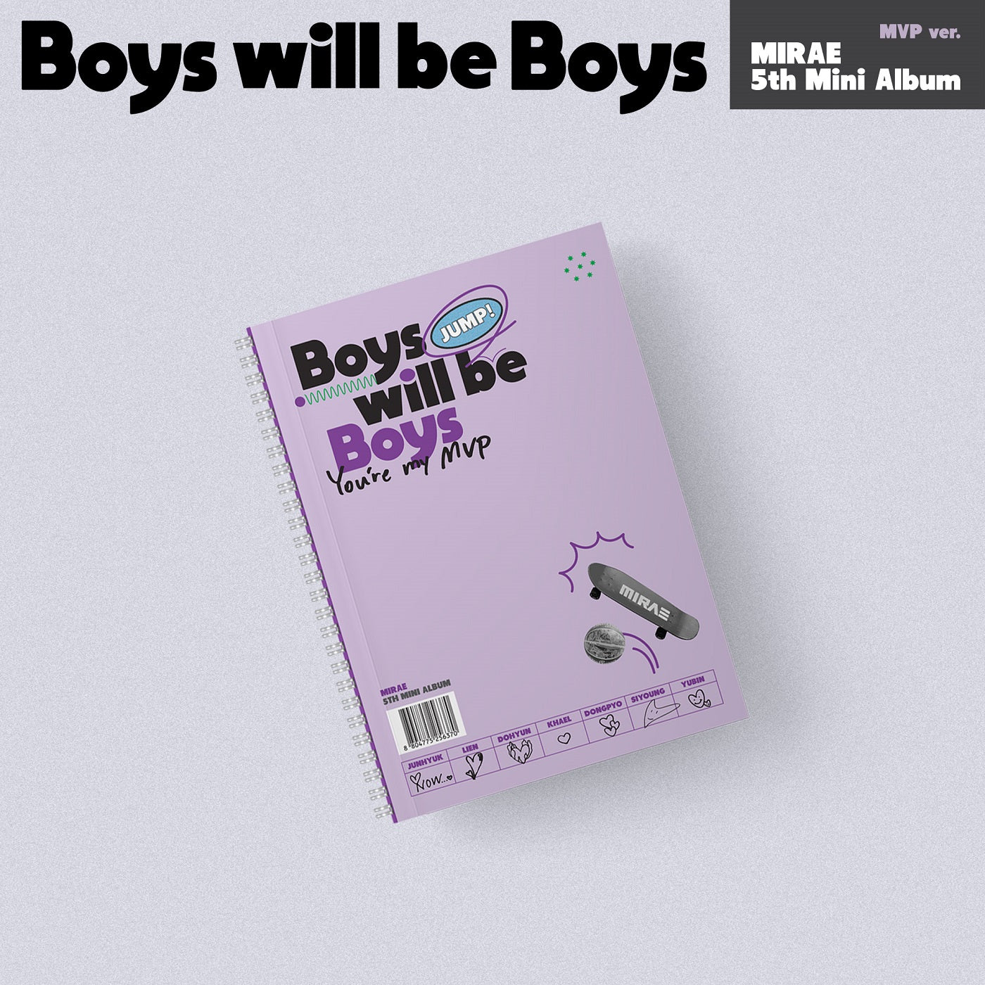 MIRAE 5TH MINI ALBUM 'BOYS WILL BE BOYS' MVP VERSION COVER