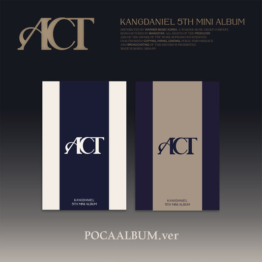 KANG DANIEL 5TH MINI ALBUM 'ACT' (POCA) COVER