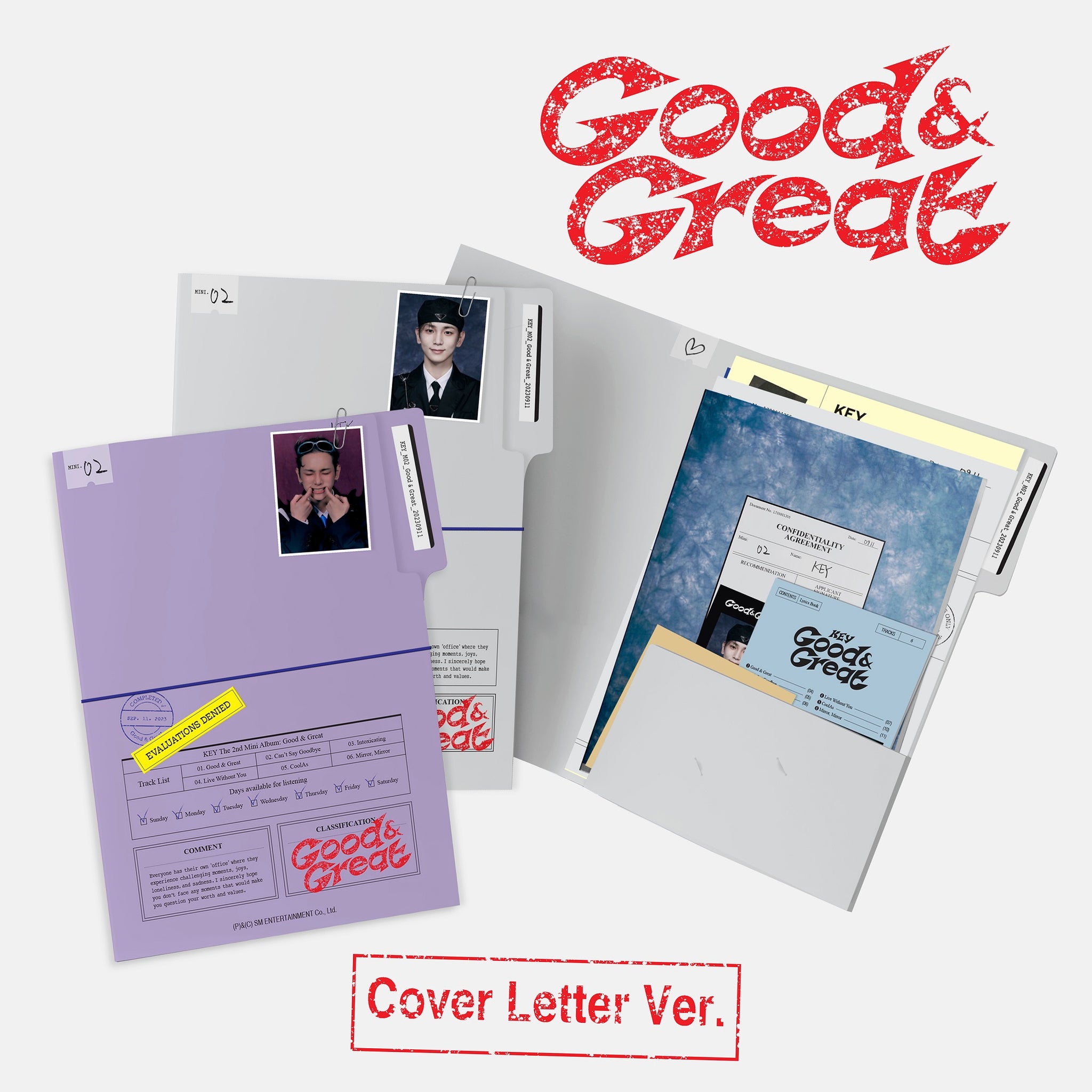 KEY (SHINEE) 2ND MINI ALBUM 'GOOD & GREAT' (COVER LETTER) COVER