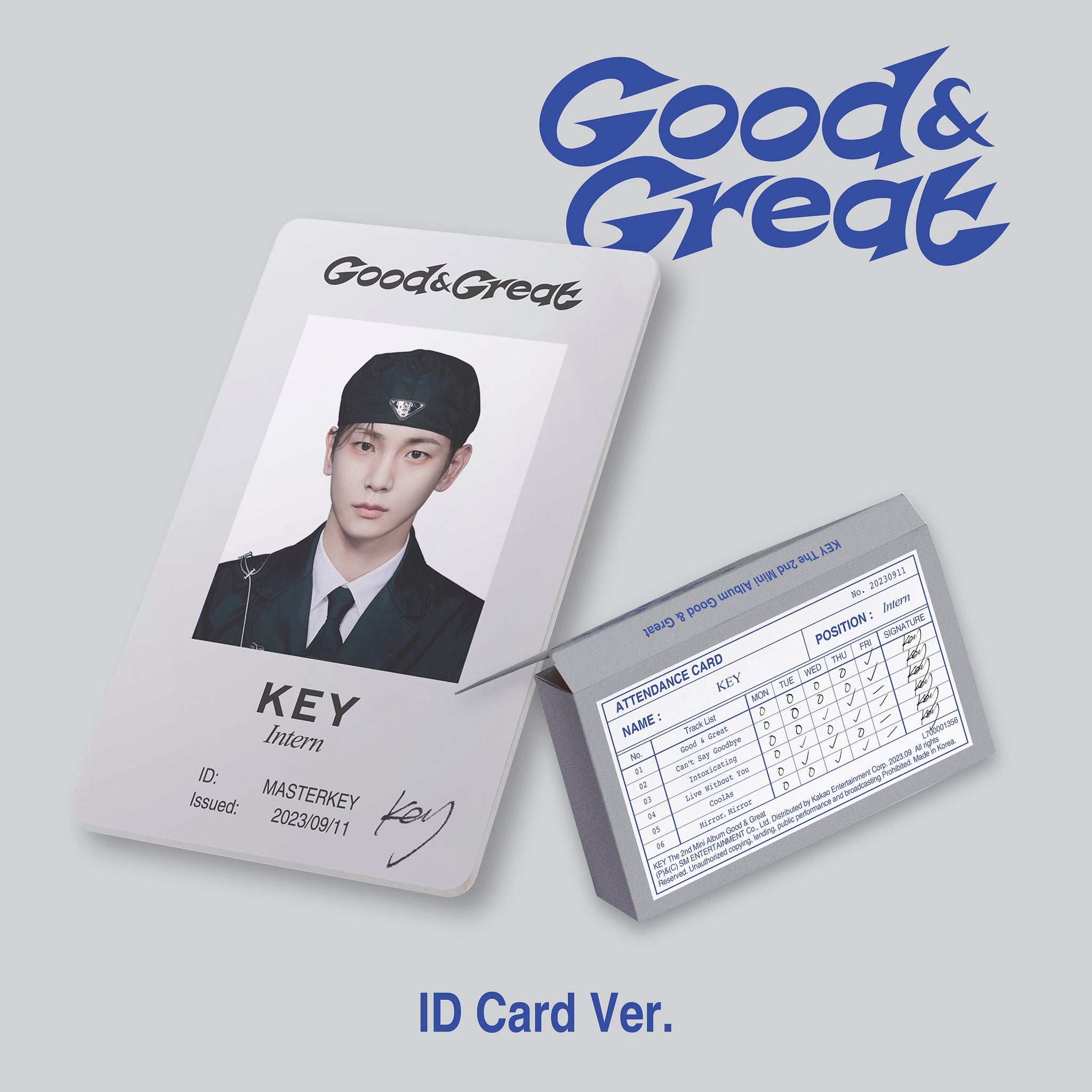 KEY (SHINEE) 2ND MINI ALBUM 'GOOD & GREAT' (ID CARD) COVER