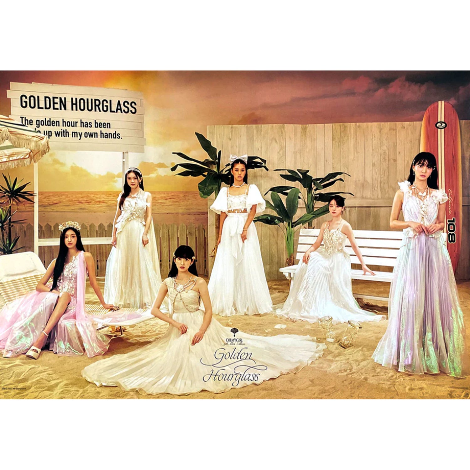 OH MY GIRL 9TH MINI ALBUM 'GOLDEN HOURGLASS' POSTER ONLY LIGHT VERSION COVER