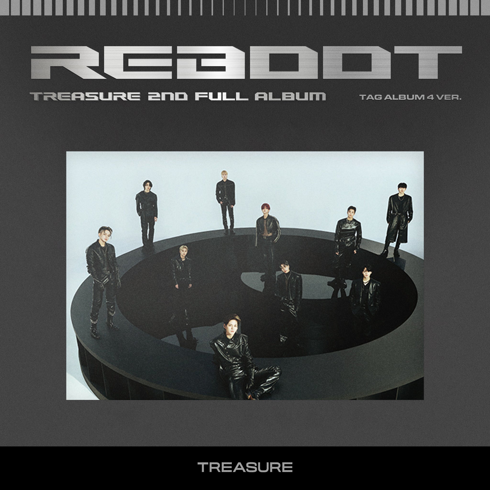 TREASURE 2ND FULL ALBUM 'REBOOT' (YG TAG) ONYX VERESION COVER