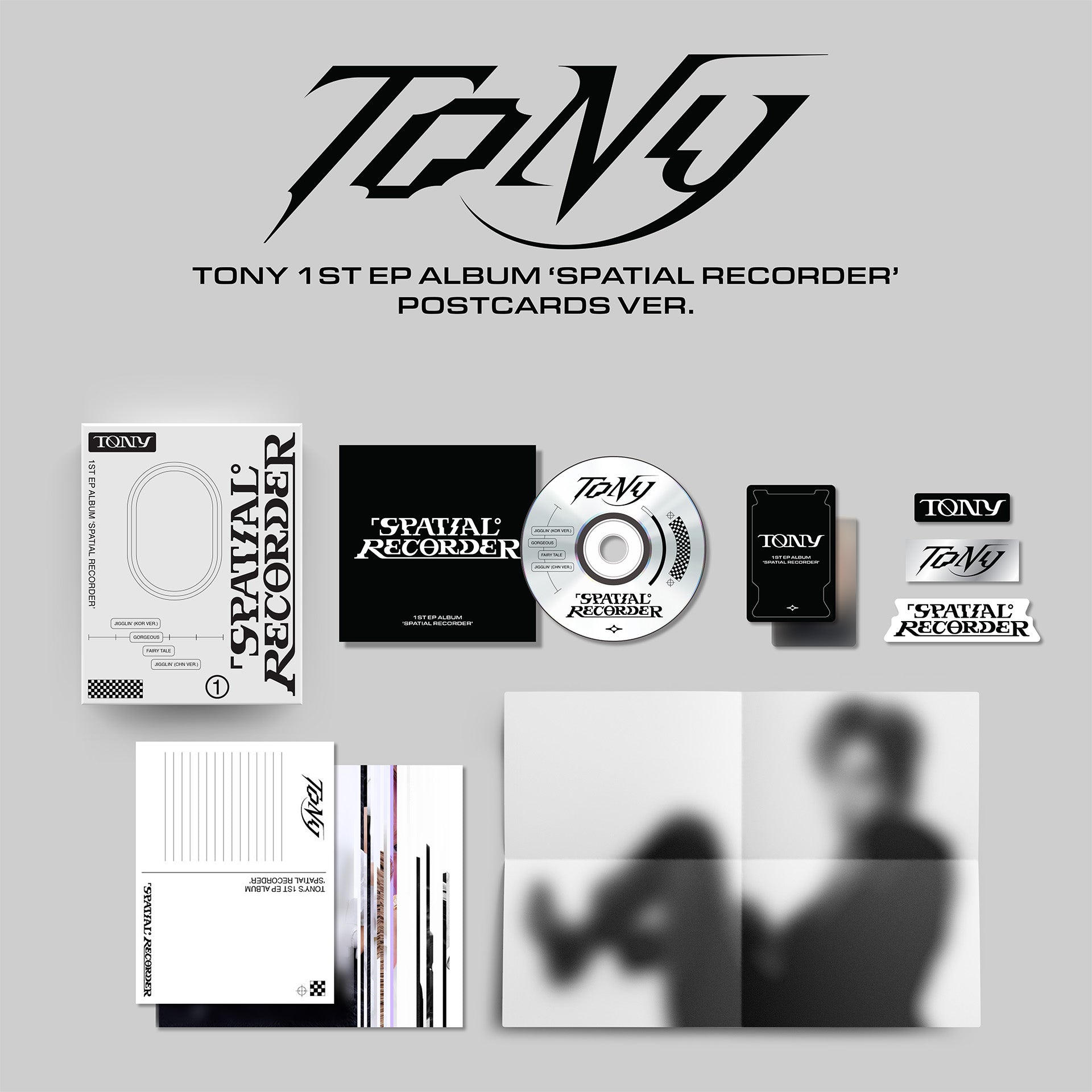 TONY 1ST EP ALBUM 'SPATIAL RECORDER' POSTCARDS VERSION COVER