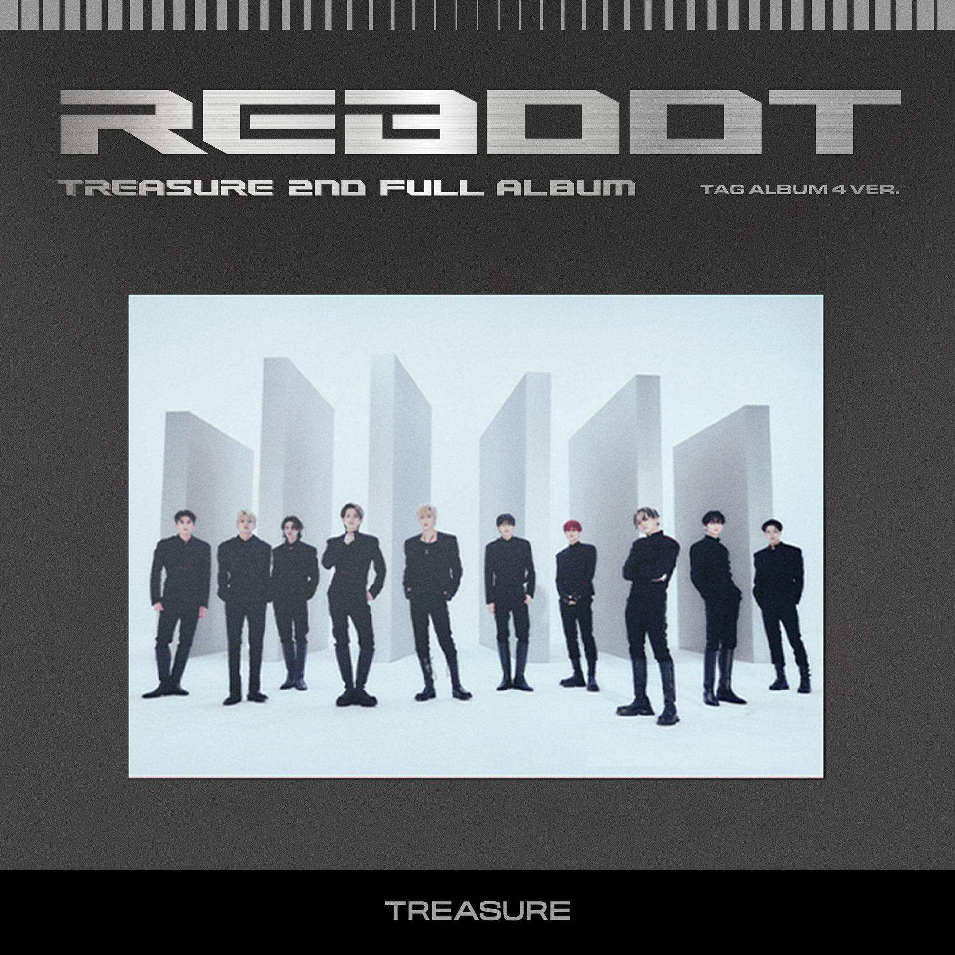 TREASURE 2ND FULL ALBUM 'REBOOT' (YG TAG) RED VERSION COVER