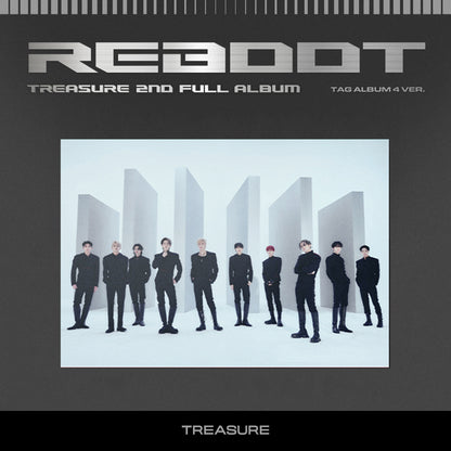 TREASURE 2ND FULL ALBUM 'REBOOT' (YG TAG) RED VERSION COVER