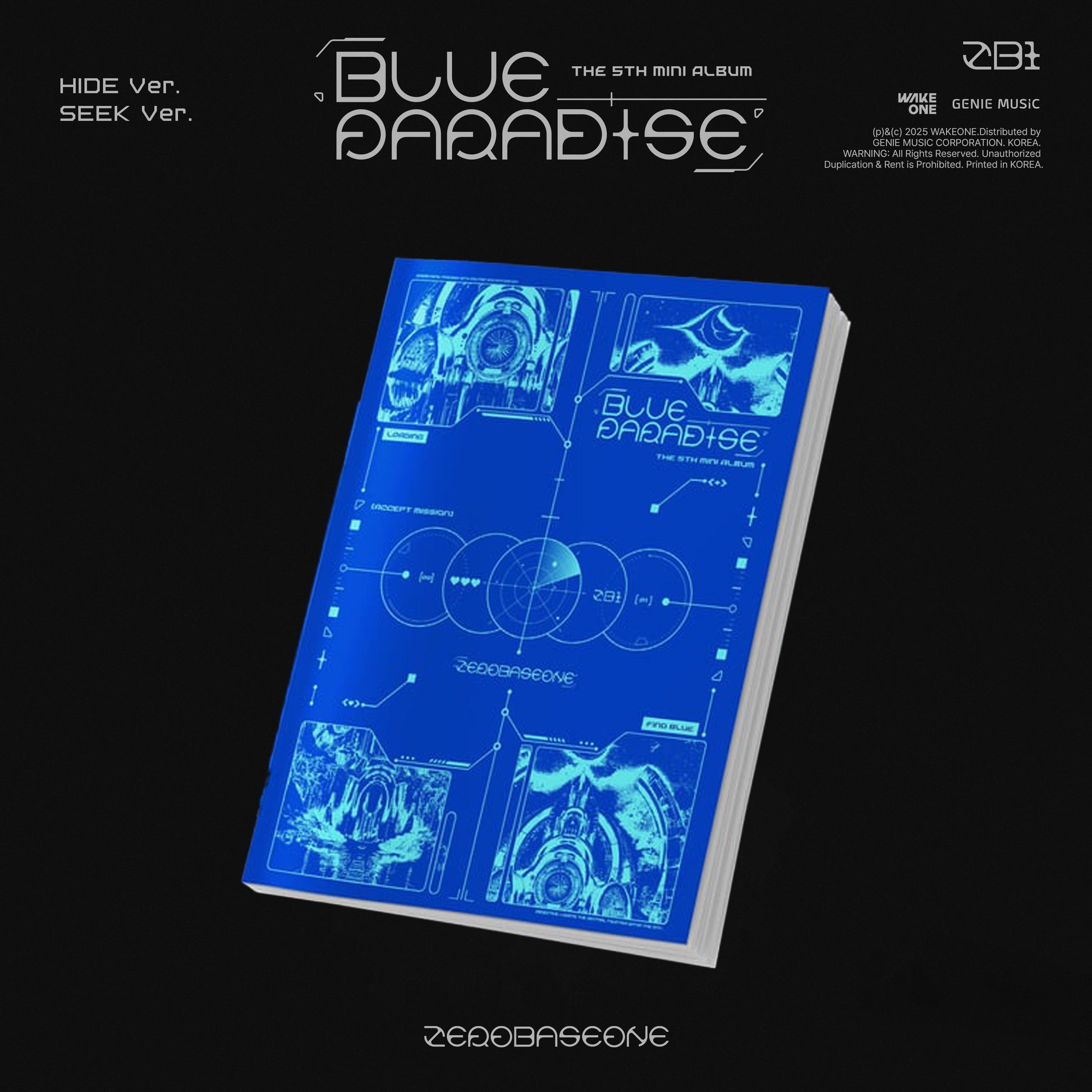 ZEROBASEONE (ZB1) 5TH MINI ALBUM 'BLUE PARADISE' SEEK VERSION COVER