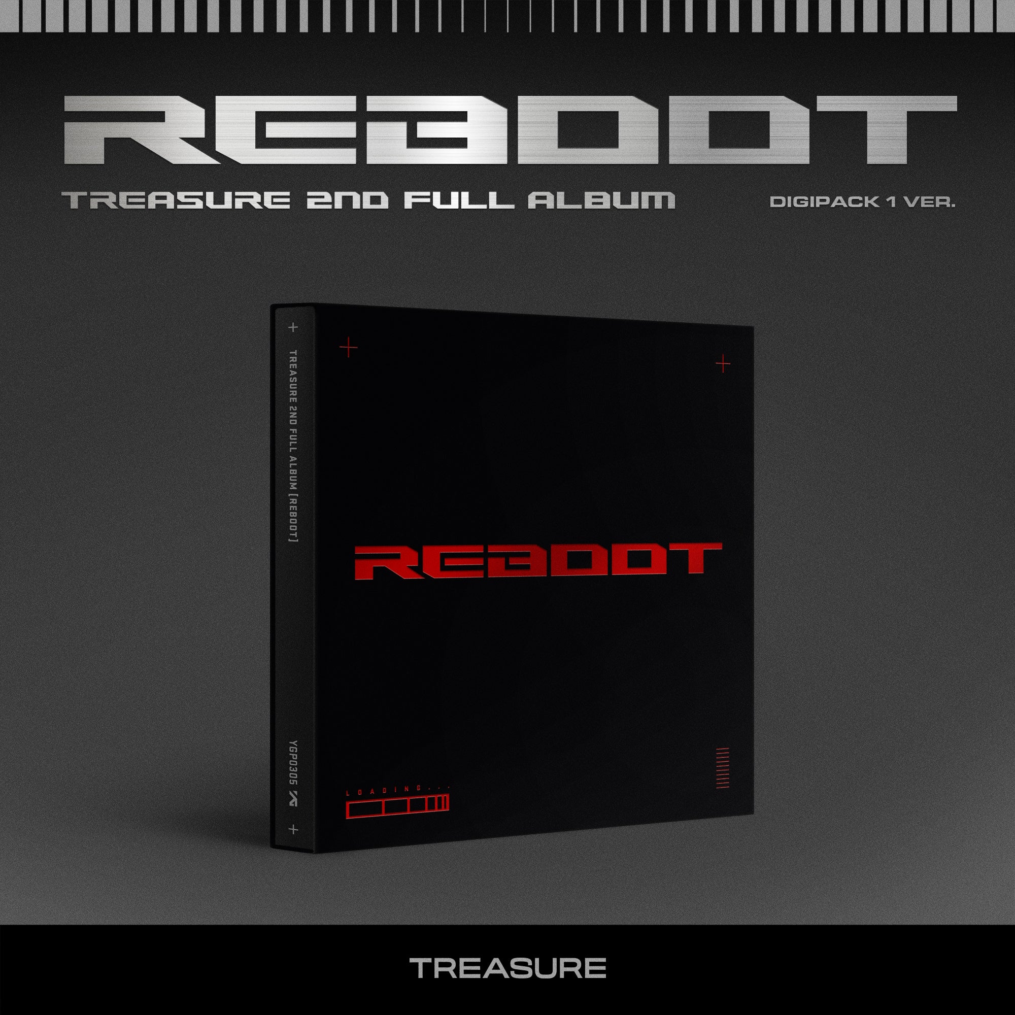 TREASURE 2ND FULL ALBUM 'REBOOT' (DIGIPACK) COVER