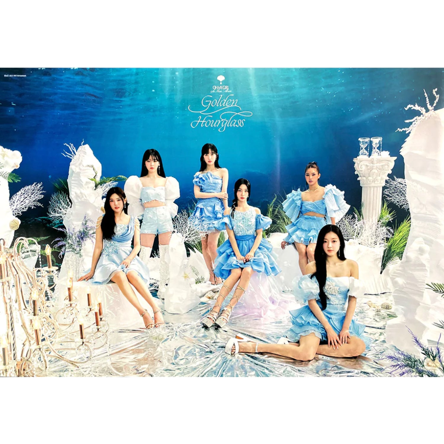 OH MY GIRL 9TH MINI ALBUM 'GOLDEN HOURGLASS' POSTER ONLY WAVE VERSION COVER