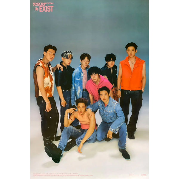 EXO 7TH ALBUM 'EXIST' POSTER ONLY X VERSION COVER