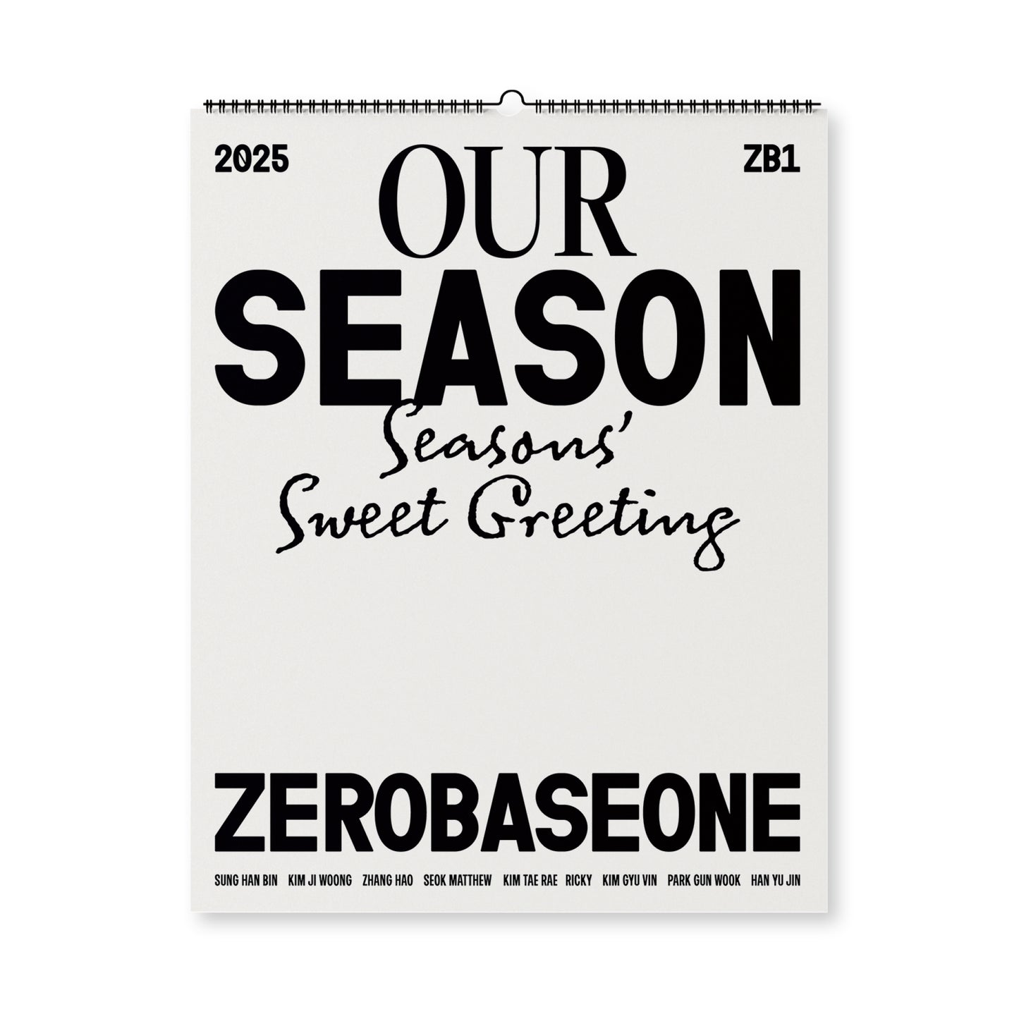 ZEROBASEONE (ZB1) 2025 SEASON'S GREETINGS 'OUR SEASON' CALENDAR COVER