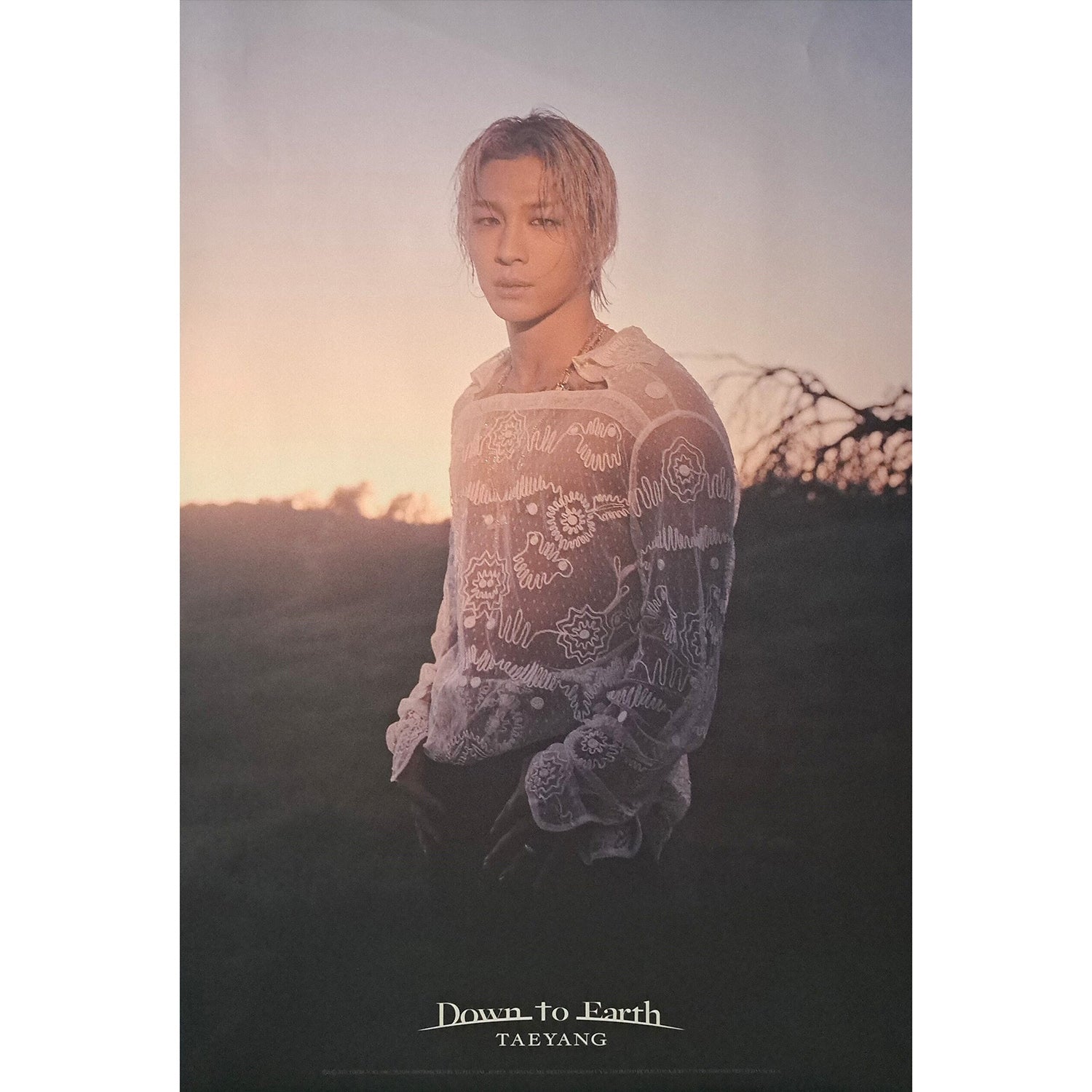 TAEYANG EP ALBUM 'DOWN TO EARTH' POSTER ONLY COVER