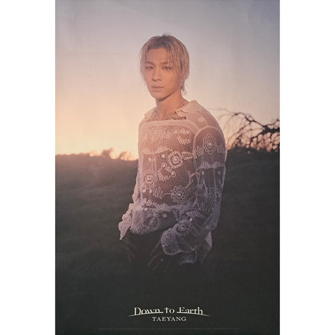 TAEYANG EP ALBUM 'DOWN TO EARTH' POSTER ONLY COVER