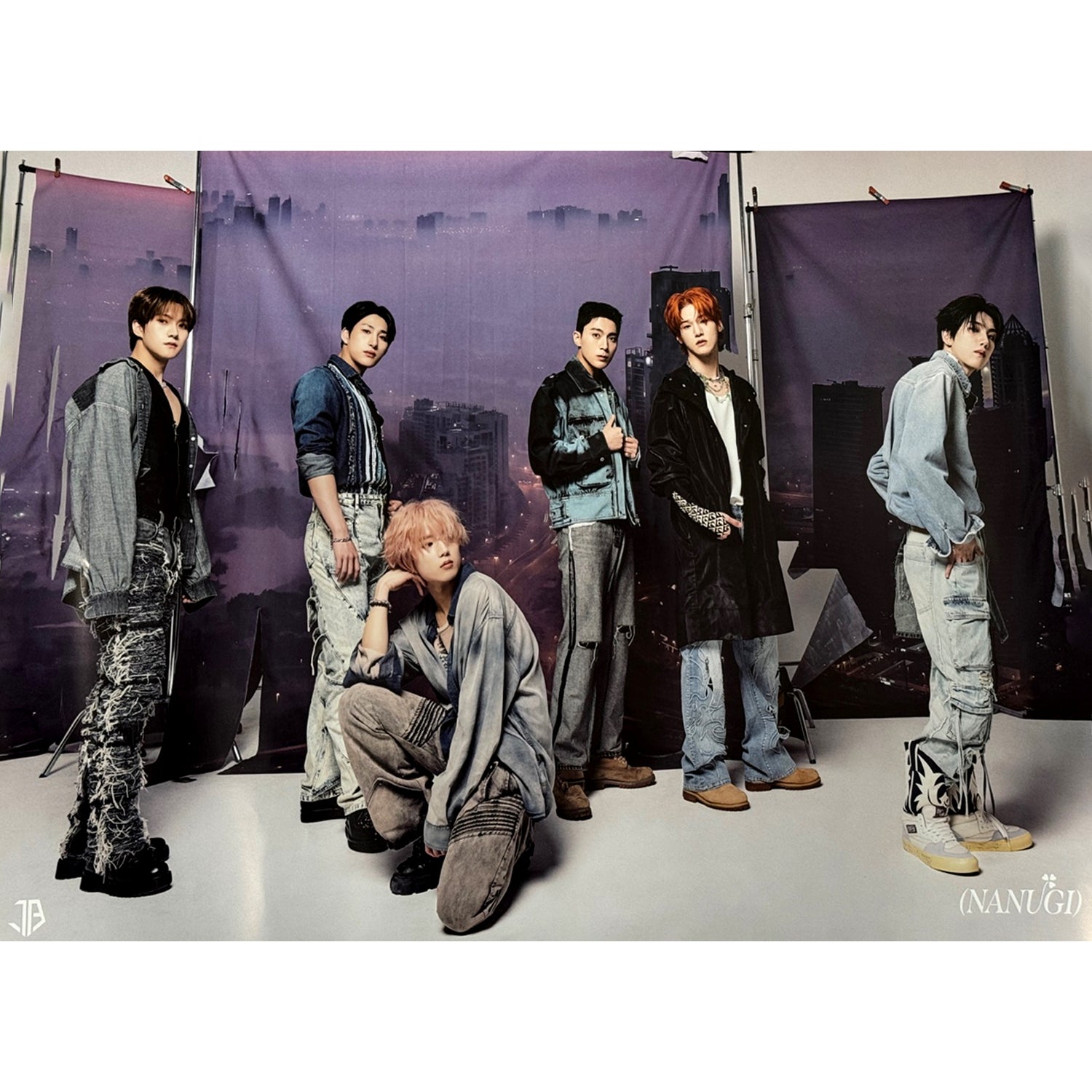 JUST B 4TH MINI ALBUM '÷ (NANUGI)' POSTER ONLY GREY VERSION COVER