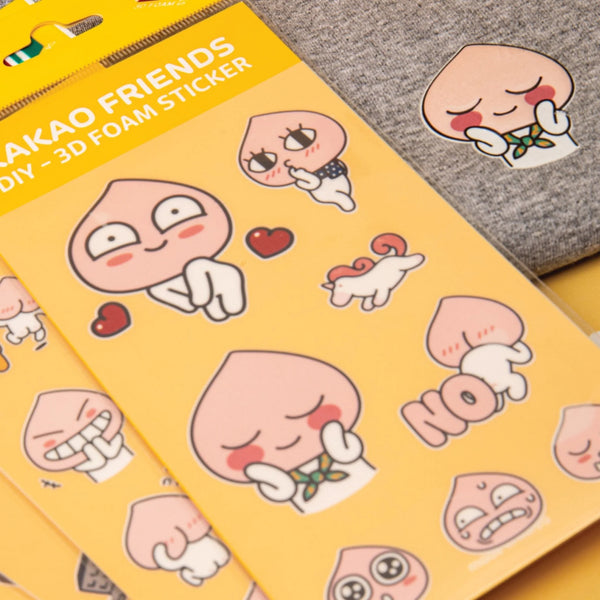 KAKAO FRIENDS 3D STICKERS IRON ON DECALS PATCHES STICKERS detail 1
